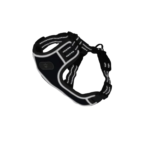 Шлея анатомічна світловідбивна AnimAll HL-8005-2 для собак, колір темно-синій, S 28-48 см